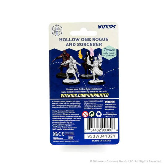Critical Role Unpainted Miniatures: Hollow One Rogue and Sorceror Male